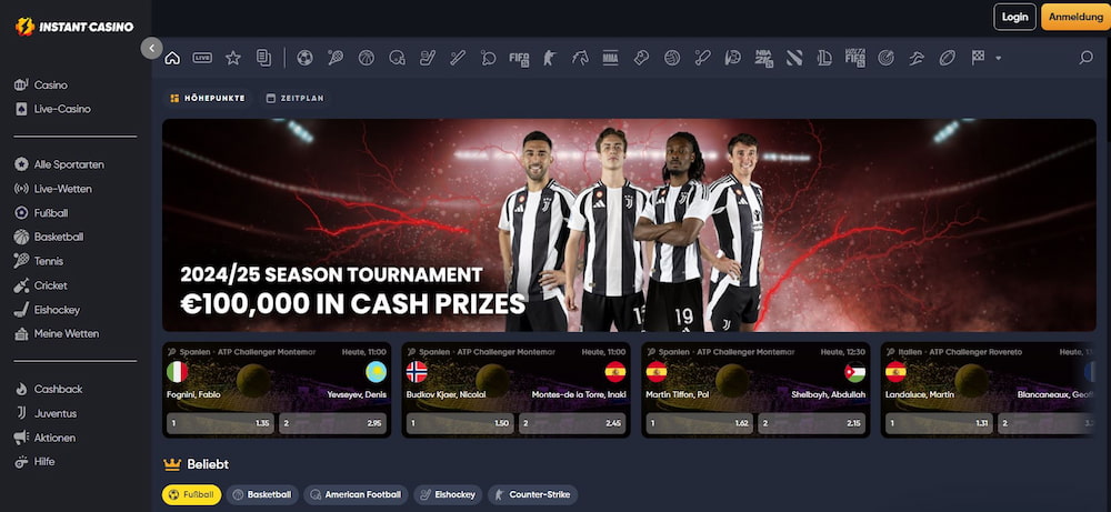 Instant Sports: Der Buchmacher mit Top-Willkommensbonus